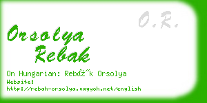 orsolya rebak business card